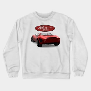 Alfa Romeo 33 stradale Red Back Crewneck Sweatshirt